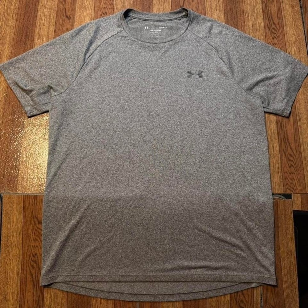 Under Armour Grey Tech Retro Sportswear Running Train‎ Shirt Medium